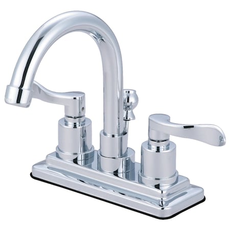 KS8661DFL NuWave 4 Centerset Bathroom Faucet W/ Brass Pop-Up, Chrome